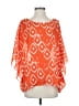 Outback Red 100% Polyester Orange 3/4 Sleeve Blouse Size S - photo 1