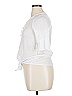 Always Indigo White Short Sleeve Blouse Size XL - photo 5