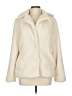 Max Studio 100% Polyester Solid Ivory Faux Fur Jacket Size M - photo 1