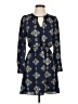 Express 100% Polyester Paisley Blue Casual Dress Size XS - photo 1