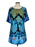 Tyche 100% Polyester Print Blue Casual Dress Size M - photo 1