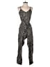 American Eagle Outfitters 100% Viscose Animal Print Black Jumpsuit Size XS - photo 1