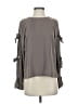 BCBGMAXAZRIA Gray Long Sleeve Blouse Size XS - photo 1