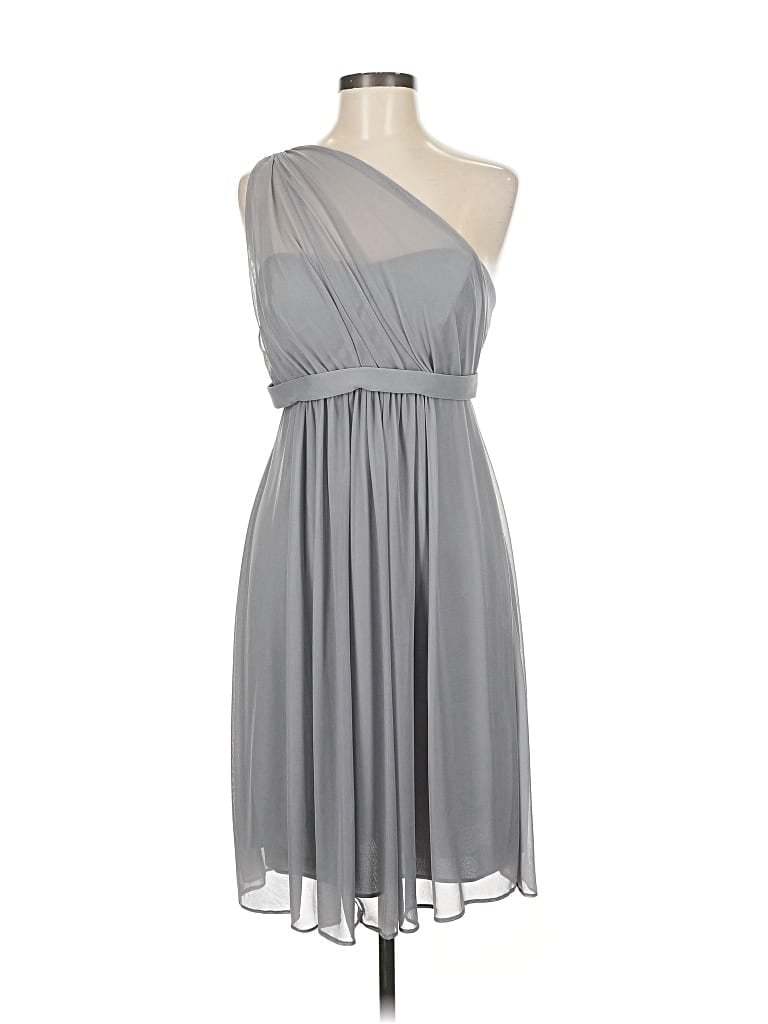 Pre-owned David's Bridal Cocktail Dress In Gray
