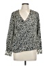 Derek Lam Animal Print Ivory Long Sleeve Silk Top Size 10 - photo 1