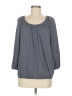 MICHAEL Michael Kors Gray Black 3/4 Sleeve Blouse Size M - photo 1