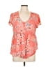 Torrid Orange Short Sleeve Blouse Size Lg Plus (0) - photo 1