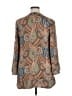 Zara Basic Paisley Tan Long Sleeve Blouse Size XL - photo 2