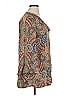 Zara Basic Paisley Tan Long Sleeve Blouse Size XL - photo 4