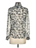 Banana Republic 100% Polyester Gray Long Sleeve Blouse Size 0 - photo 2