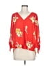 West Kei 100% Polyester Red 3/4 Sleeve Blouse Size M - photo 1