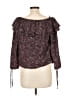 MICHAEL Michael Kors 100% Polyester Burgundy 3/4 Sleeve Blouse Size L (petite) - photo 2
