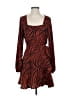 Express 100% Polyester Animal Print Brown Casual Dress Size S - photo 1