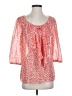 AGB 100% Polyester Red 3/4 Sleeve Blouse Size S - photo 1