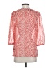 AGB 100% Polyester Red 3/4 Sleeve Blouse Size S - photo 2