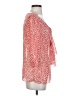 AGB 100% Polyester Red 3/4 Sleeve Blouse Size S - photo 4