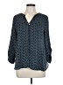 Collective Concepts 100% Polyester Blue 3/4 Sleeve Blouse Size L - photo 1