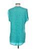 Lux Polka Dots Teal Short Sleeve Top Size XS - photo 2