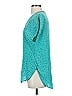 Lux Polka Dots Teal Short Sleeve Top Size XS - photo 5