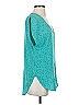 Lux Polka Dots Teal Short Sleeve Top Size XS - photo 4