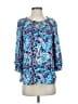 Talbots 100% Rayon Blue 3/4 Sleeve Blouse Size S (petite) - photo 1
