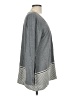Studio M Solid Stripes Gray Long Sleeve T-Shirt Size L - photo 4
