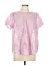 Torrid 100% Nylon Pink Short Sleeve Blouse Size Lg Plus (0) - photo 1