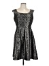 9&Co. 100% Polyester Metallic Black Cocktail Dress Size 10 - photo 1