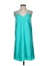 CeCe 100% Polyester Solid Teal Casual Dress Size 2 - photo 1
