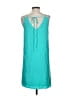 CeCe 100% Polyester Solid Teal Casual Dress Size 2 - photo 2