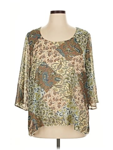 One World 3/4 Sleeve Blouse (view 1)