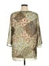 One World 100% Polyester Brown 3/4 Sleeve Blouse Size 1X - photo 2