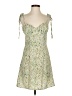 Unbranded 100% Polyester Floral Green Cocktail Dress Size 24 waist - photo 1