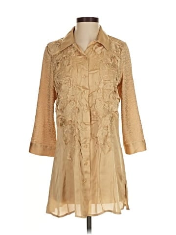 Chico's 3/4 Sleeve Button-Down Shirt (view 1)