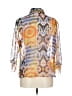 Nicola 100% Polyester Print Orange 3/4 Sleeve Blouse Size L - photo 2