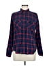 J.Crew 100% Cotton Plaid Blue Long Sleeve Button-Down Shirt Size 8 - photo 1