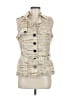 Worth New York 100% Silk Ivory Tan Vest Size 8 - photo 1