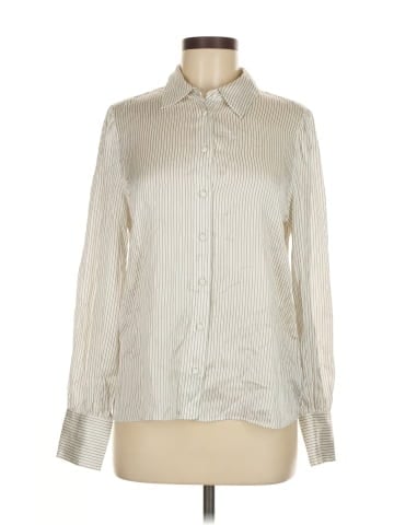 FRAME Long Sleeve Silk Top (view 1)