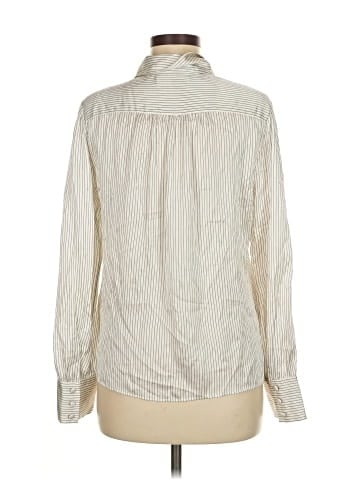 FRAME Long Sleeve Silk Top (view 2)