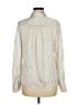 FRAME 100% Silk Metallic Ivory Long Sleeve Silk Top Size M - photo 2