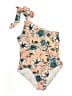 Grace Karin Floral Orange One Piece Swimsuit Size XL - photo 1