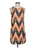 Style Loft 100% Polyester Chevron-herringbone Orange Casual Dress Size S - photo 1