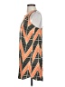 Style Loft 100% Polyester Chevron-herringbone Orange Casual Dress Size S - photo 5