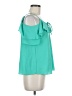 Papaya 100% Polyester Teal Sleeveless Blouse Size M - photo 4