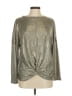 Fourteenth Place Metallic Silver Long Sleeve Top Size M - photo 1