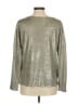 Fourteenth Place Metallic Silver Long Sleeve Top Size M - photo 2