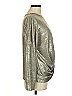 Fourteenth Place Metallic Silver Long Sleeve Top Size M - photo 4