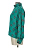 Prophecy 100% Polyester Paisley Teal Long Sleeve Blouse Size 6 - photo 5