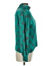 Prophecy 100% Polyester Paisley Teal Long Sleeve Blouse Size 6 - photo 4