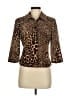 Trina Turk Animal Print Brown Jacket Size 8 - photo 1